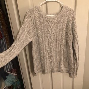 Old Navy Gray Cable Knit Sweater